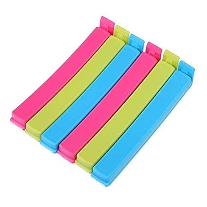Dharmsut Plastic Food Snack Bag Pouch Clip Sealer, Multicolour