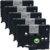 5 cartouches de ruban adhésif - Recharges compatibles avec étiqueteur Brother - Par ACD.auto&label.