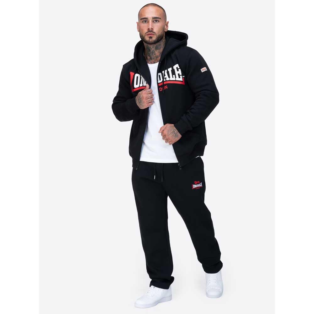 Lonsdale London GARRIGILL męska kurtka z kapturem czarna Basics, Streetwear, czarny, S