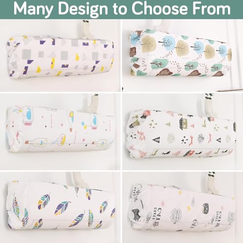Image of HOKIPO Air Conditioner Cover for 2 Ton Split AC | Fits AC Units upto Size 110x33x31 cm | Dustproof, Waterproof & Washable Indoor Unit Cover | Boho Feathers (NEW-D5-AR5874)
