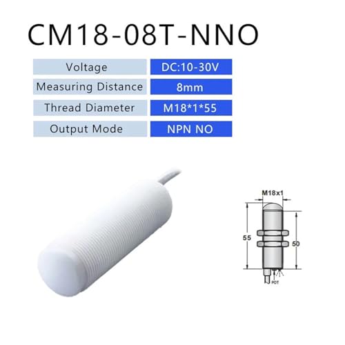 Sensor capacitivo M18 NPN CM18-08T-NNO interruptor de proximidad 10-30V 2