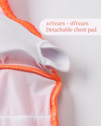 Girls Swimsuit One Piece Bathing Suit V Neck Girls' Swimwear Adjustable Straps Teen Girl Swimsuit Size 6-14Y Yizuoding0063