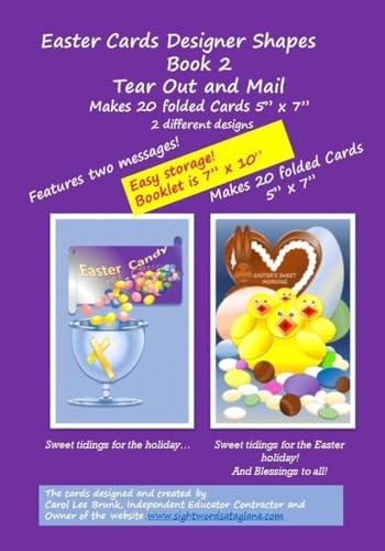 Easter Cards Designer Shapes Book 2 Tear Out & Mail: Easter Cards Designer Shapes Book 2 Tear Out & Mail