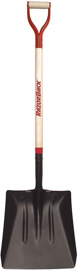 RAZORBACK 79804GR Street/Coal Shovel, 14ga, DHndl, 40in.LHndl