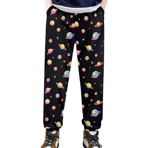 Sweatpants for Boys Elastic Sports Pants Girls High Waist Trousers Bundle Foot Jogger Pants with Side Pockets3