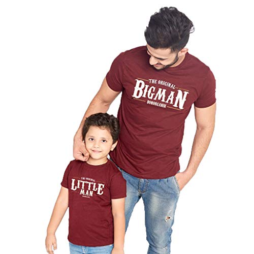 Bon Organik Cotton Big Man Little Man Matching dad Son tees Black Color 1 Bon Organik Cotton Big Man Little Man Matching dad Son tees Black Color