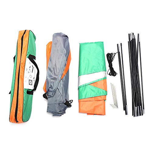 Carpa de Camping Domo para 2 Personas Naranja y Verde miniatura 5