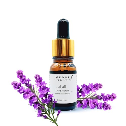 MEDSPACLINIC MedspaClinic Aceite Esencial Puro de Lavanda 100% Natural y Grado Terapéutico Aromaterapia Calmante 10ml | Botella de 0,33 oz