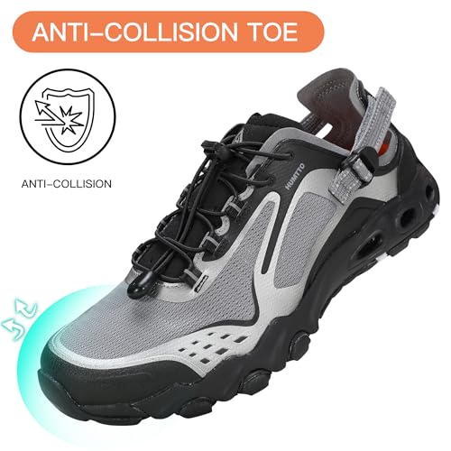 HUMTTO Men's Athletic Outdoor Sandals - Walking Shoes for Men Closed Toe Non-Slip River Quick Drying Aqua Shoe Versatile Wading Tracing Shoes4
