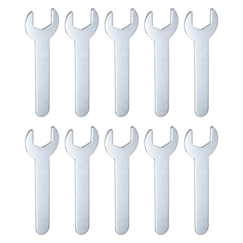 QUARKZMAN 10pcs Llave Pequeña Llave de Boca Abierta 15x87x2mm Métrica En Forma de U Llave de Boca Abierta Individual Super Delgada Cabeza Plana Galvanizada para Reparación Automotriz