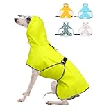 GIIPET-犬用レインコート 2WAYペット用レインコート 犬 猫 完全防水 速乾 犬ドッグカッパ ポンチョ 梅雨対策 透明帽子付き 着脱簡単 防水 防雪 防風 通気 軽量 マジックテープ サイズ調節可能 小型犬 中型犬 大型犬 (イエロー （反射機能）, 3XL（10-14KG）)