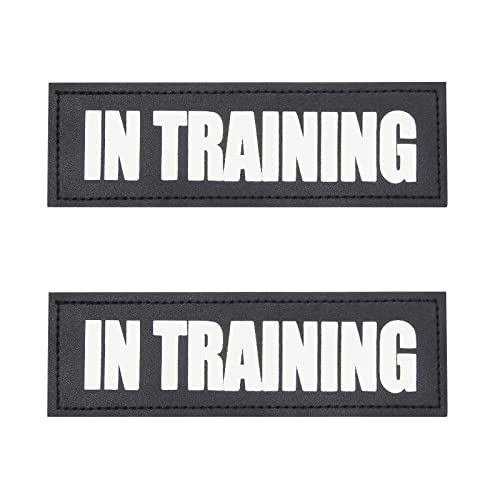 In Training Patches,Coolrunner 2 Pcs Reflective Dog Patches With Hook And Loop Fastener Dog Patches For Large Dog Vest Harness(6.3 X 2 In) #TOP29