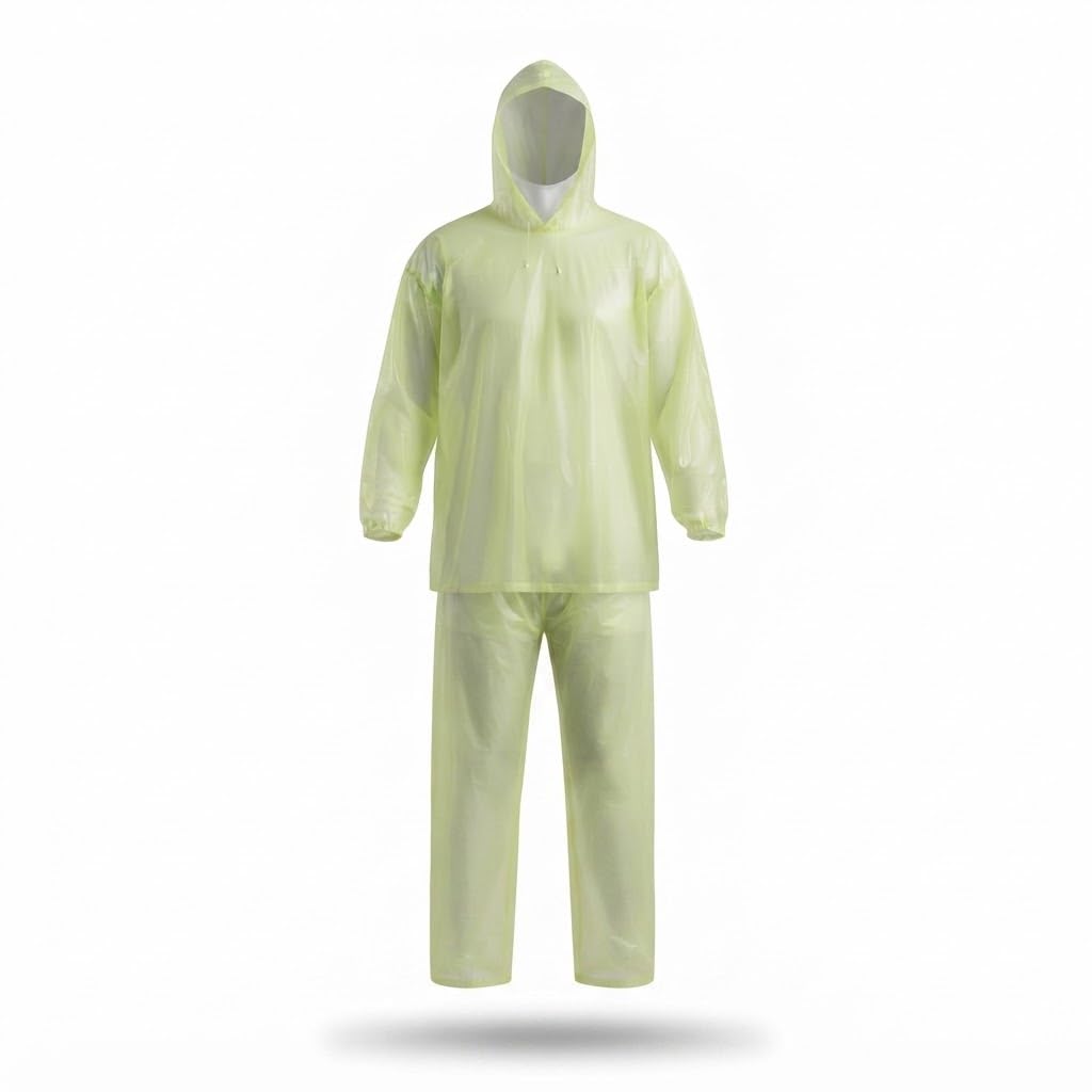 Heavy Duty Waterproof Raincoat for Men & Women Hooded Jacket & Pant Set Reusable Polyester Rain Suit with Reflective Strip Lightweight Rainwear for Bike Riding Travel Trekking Camping-image-19