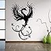 Phoenix Bird Wandtattoo Antikes Tier Vinyl Aufkleber Fantasy Griechische Mythologie Kunst Dekorationen für Wohnzimmer Schlafzimmer Dekor 57x88cm