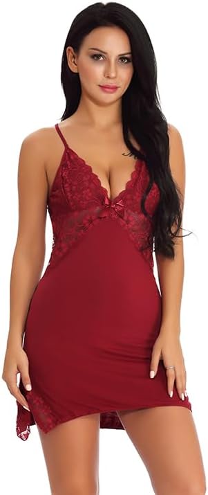 dream love Women Lingerie Lace Chemise Sleepwear Babydoll Teddy Lingerie S-XXL - Image 2