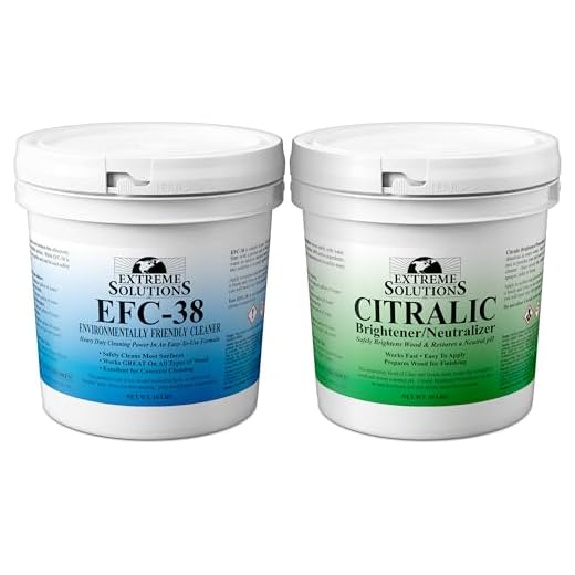 Complete Wood Cleaner & Wood Brightener Kit for Wood Decks, Wood Fences, Wood Siding, and Log Cabins - EFC38 & Citralic Restoration Kit - Woodrich Brand - Covers up to 3000 SQ FT - Easy to Use