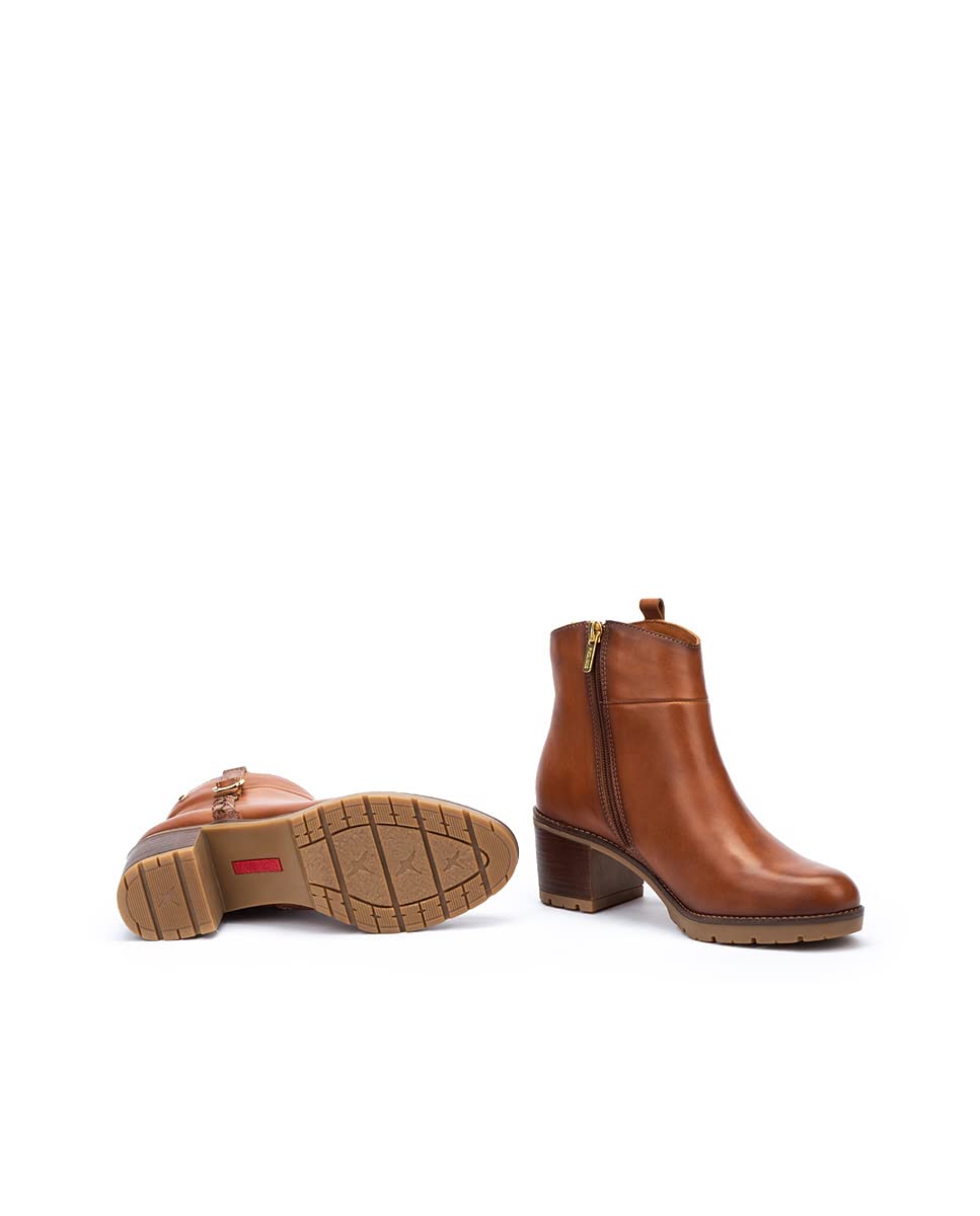 Pikolinos Stivaletti Llanes in Pelle Marrone -Altezza Tacco 6cm-