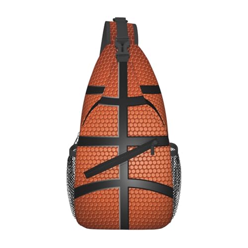 Xtmunole Basketball Sling Backpack Sling Bag Basketball Crossbody Shoulder Bag Purse Basketballs Chest Bag For Men Women