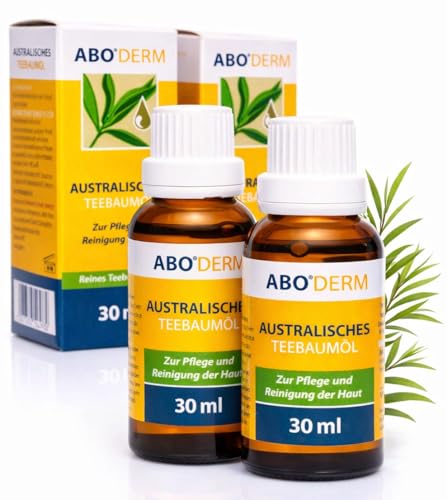 100 Prozent Reines Australisches Teebaumöl 60 ml (2x 30 ml) zur Haut-Pflege Reinigung, gegen Pickel, Schuppen und Mitesser