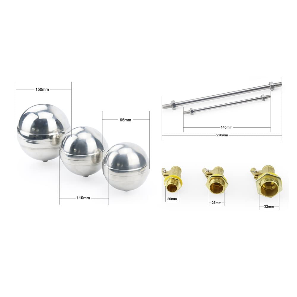 Valvola a sfera a galleggiante in ottone 1/2" 3/4" 1"(DN25 1Pc)
