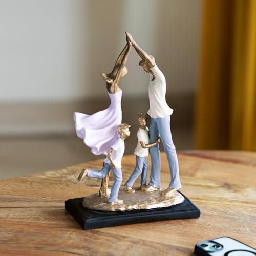 Image of ExclusiveLane 'Family Bliss' Modern Decorative Showpiece for Home Decor (Resin, Handcrafted, 30.7 cm)|Multicolored