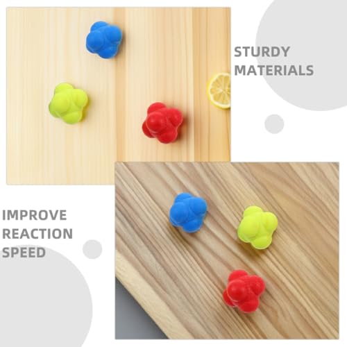 Balles de Réaction Hexagonales 5,5 CM Lot de 6 Couleurs Rouge Jaune Bleu Entraînement Coordination Œil-Main et Réflexes pour Garçon et Filles et Adultes Fitness Hockey Tennis – Image 4