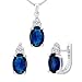 Produktbild Damen Schmuck-Set aus 925 Sterling Silber JENNER mit synthetischem Saphir