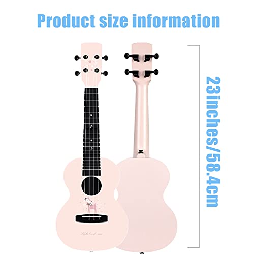DXIN Soprano Ukulélé Débutant, Kit Guitare 4 Cordes Kit Ukulélé en Bois Acajou Hawaïen pour Enfants Adultes Etudiants… - Les Beatles, Paul McCartney, John Lennon, RIngo Starr, George Harrison DXIN Soprano Ukulélé Débutant, Kit Guitare 4 Cordes Kit Ukulélé en Bois Acajou Hawaïen pour Enfants Adultes Etudiants… – Image 8