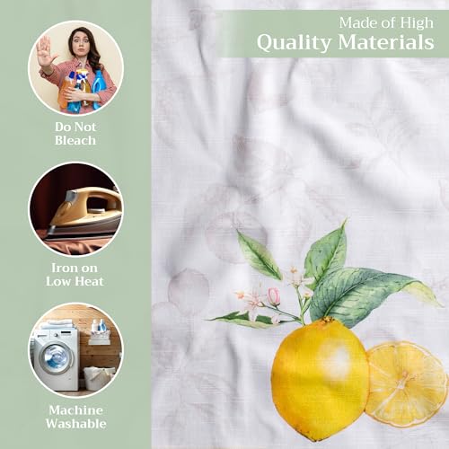 Maison d' Hermine Cloth Napkins Set of 4 100% Cotton Everyday Reusable Square Napkins Cloth Washable Dinner Party Wedding Restaurant Valentines Day Decorations Spring/Summer (Limoncello, 20" x 20")