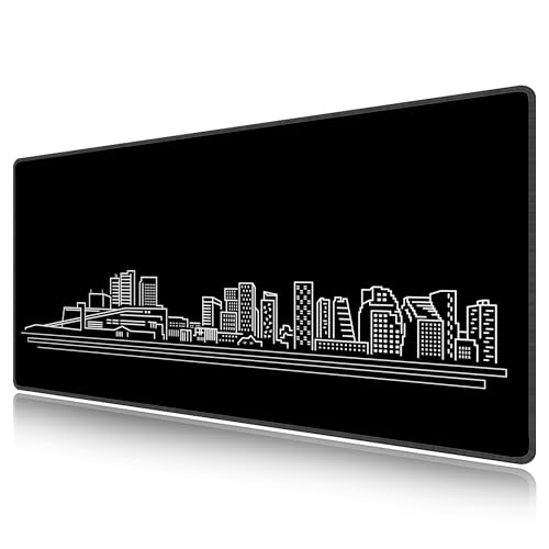 Tapis de souris de jeu XXL 800x400x3mm noir LL-COEUR pour PC