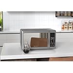 Emerson MW7601SL Compact Countertop Microwave Oven with Sleek Mirrored Finish Door 10 Power Levels, 6 Auto Menus, Glass Turntable and Child Safe Lock, 0.7 Cu. Ft, Silver - Image 4