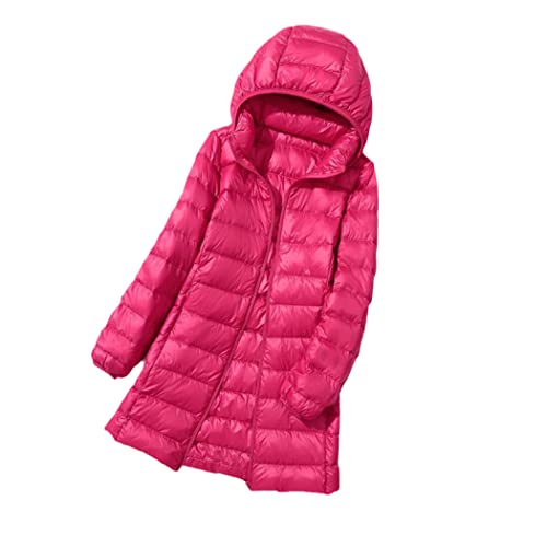 Manteau long et chaud en duvet rose pour s'envelopper de douceur tout l'hiver