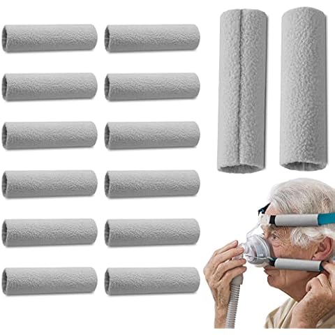 16 Pieces Strap Covers Mask Strap Headgear Strap Comfortable Sleep Mask Cushion Soft Mask Accessories for Most Full Face Pressure Relief (Gray) Cover