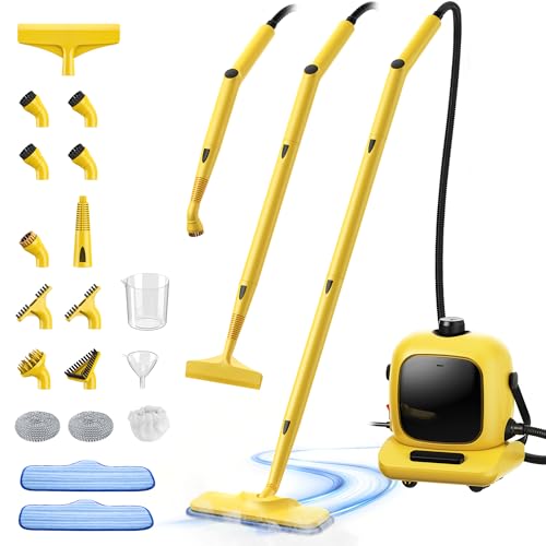 All-in-1 Steam Cleaner with 25 PSI High-Pressure Boiler, 21-Piece Accessory Kit, Portable Handheld...