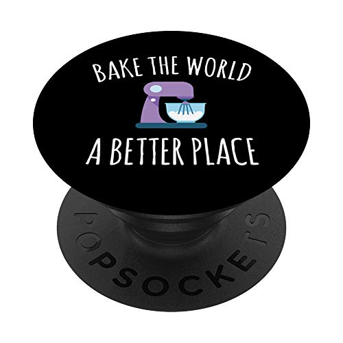 Der Welt einen besseren Platz backen Violetter Standmixer - PopSockets Ausziehbarer Sockel und Griff für Smartphones und Tablets