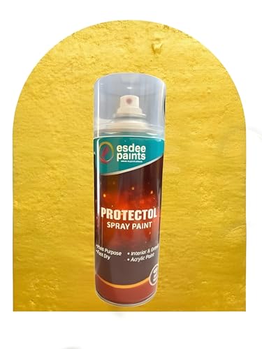 Esdee Spray Paint 400ML – Acrylic Multi-Purpose Fast Dry Paint for Interior & Exterior, Rust-Resistant, Quick-Dry Spray for Wood, Metal, Plastic, Wall, DIY & Crafts (GOLD)