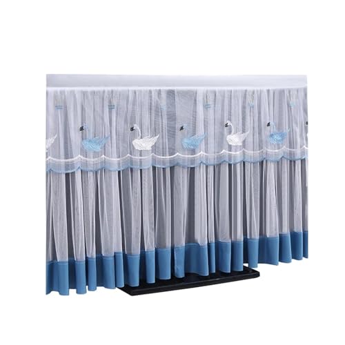 Protection TV en tissu de dentelle haut de gamme avec broderies de fleurs de style classique