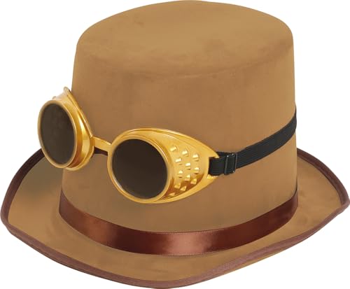 Cylindre Steampunk Guirca Accessoire Chapeau Haut de Forme Marron Taille Unique