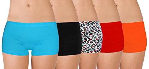 Image of Selfcare Women Soft Cotton Sinker Mid Waist Boyshorts Panties with Concealed Elastic Panel Pack of 3