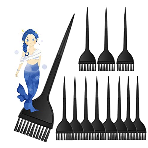 Cepillos para Teñir, 12 Piezas Brocha Tinte Pelo Cabello Herramienta de Tinte de Pelo Pincel de Coloración Aplicador de Peluquería, Pinceles de Tinte para El Salón de Peluquer Cover