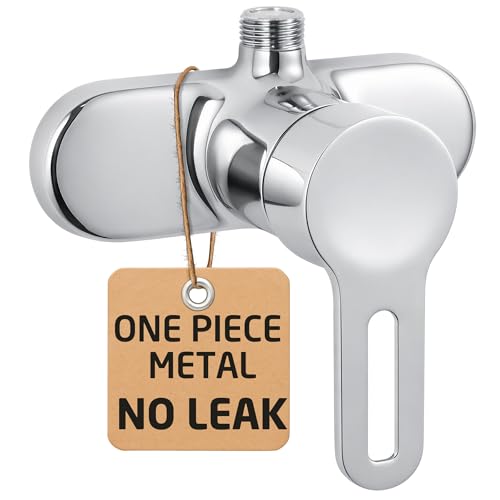 KES 4" All Metal RV Shower Faucet Single Lever with Anti-Scald Pressure-Balance Valve, No Leak One-Piece Body Camper Shower Faucet Valve Replacement for Camper Van, Travel Trailer, Motorhome, Chrome