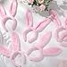 WILLBOND 6 Pcs Easter Bunny Ears Simulation Plush Rabbit Ear Soft Bunny Headband for Cosplay Party Halloween (Pink)