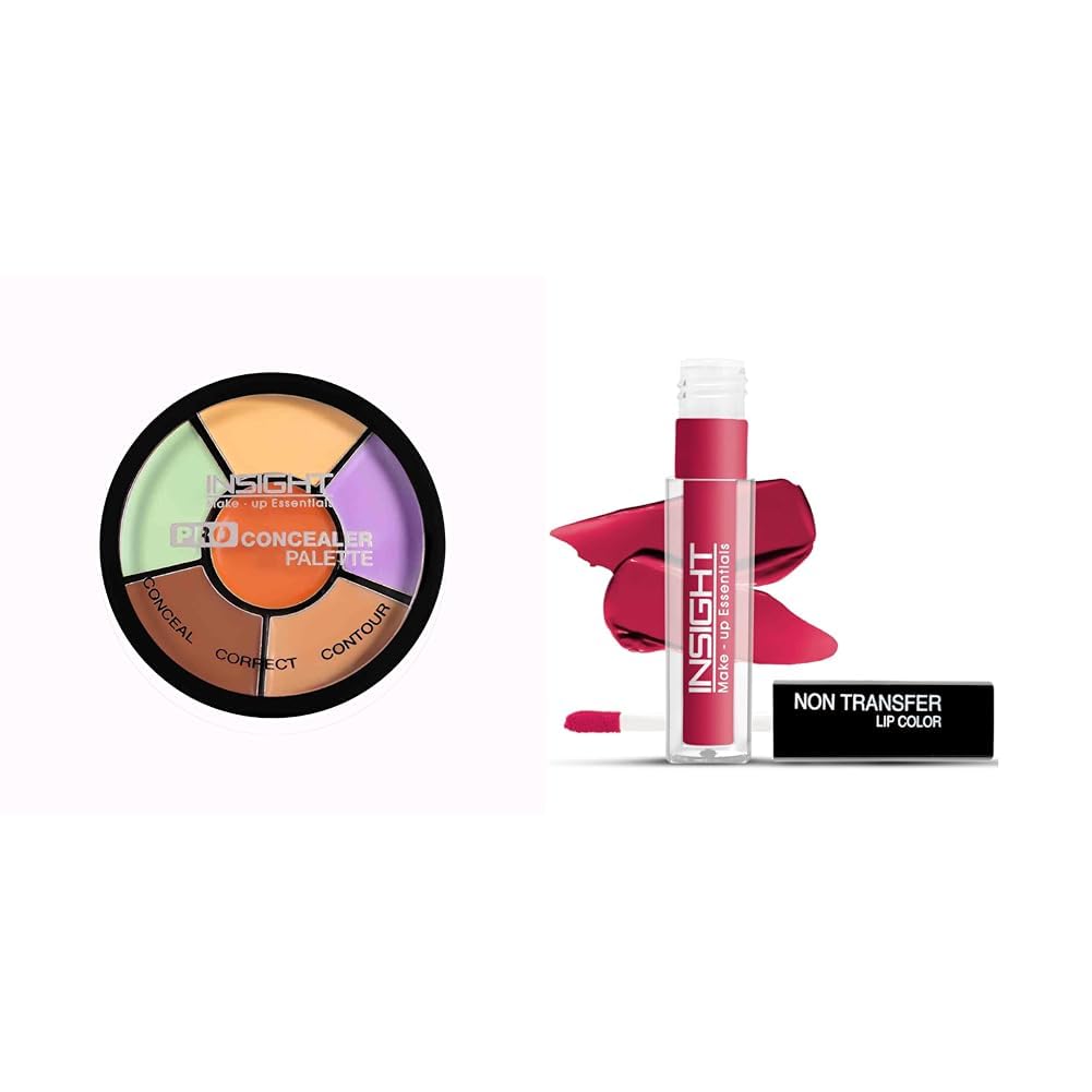 Cosmetics Pro Concealer Palette-CorrectorConceal Correct (CR105-Corrector) Non Transfer Lip Color Matte Texture12Hrs Waterproof, 4ml(LG40-14)