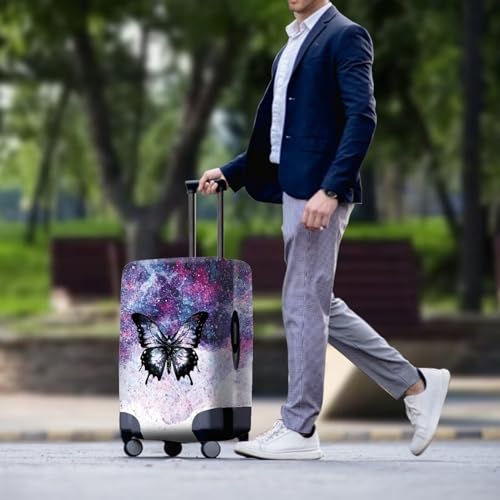 Washable Luggage Cover Fashion Suitcase Protector Fits 18-21 Inch Luggage Covers for Suitcase Elastic Washable Suitcase Cover Protector Suitcase Travel Accessories Fancy Butterflies Print3