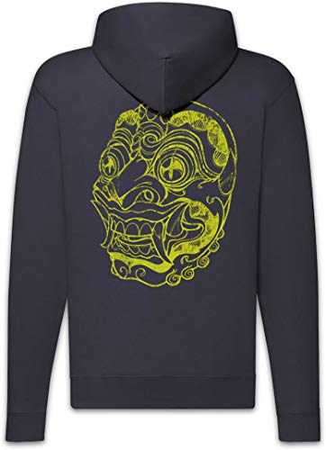 Sweat à Capuche pour Homme Imprimé Dragon Head II Fermeture Éclair Robuste Urban Backwoods