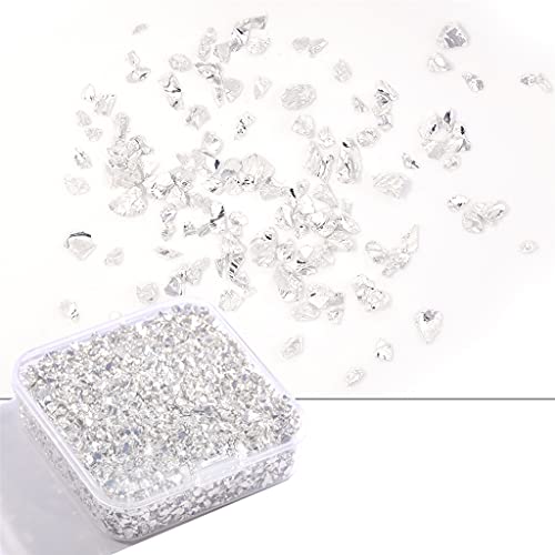ZORESCOLEO 80 g/caja de relleno de resina de cristal triturado para molde de resina epoxi, decoración de cristal irregular, fabricación de joyas