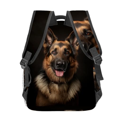 German Shepherd Backpack Travel Backpacks Laptop Rucksack,School Bookbag for Women Kids Boys Girls,Animal Dog Back Pack Accessories Bags,Ideal Gifts for Work, Outdoor Adventures4