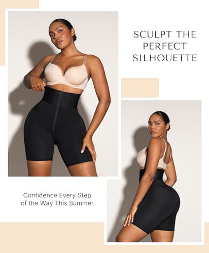 Image of SHAPELLX Women High Waist Leggings Tummy Control ElasticFuse Waistband Shaping Leggings Waist Trainer Yoga Pants