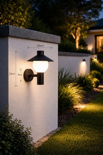 Image of FILLISKA LED Wall Light, 12 Watt, Indoor /Outdoor, Warm White, IP-65 Rated (Blact Hat-088)