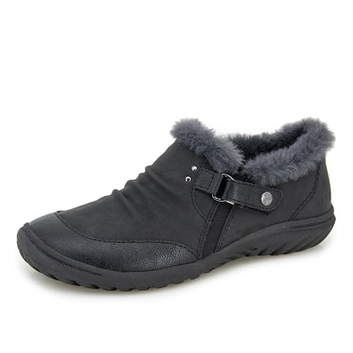 Image of JBU Women's Heather Slip On Cozy Comfortable Memory Foam APMA Accepted Walking Flat